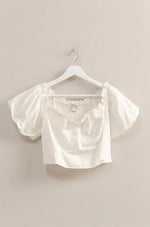 HYFVE Puff Sleeve Sweetheart Neck Top