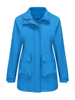 Full Size Zip Up Hooded Parka Outerwear Plus Size