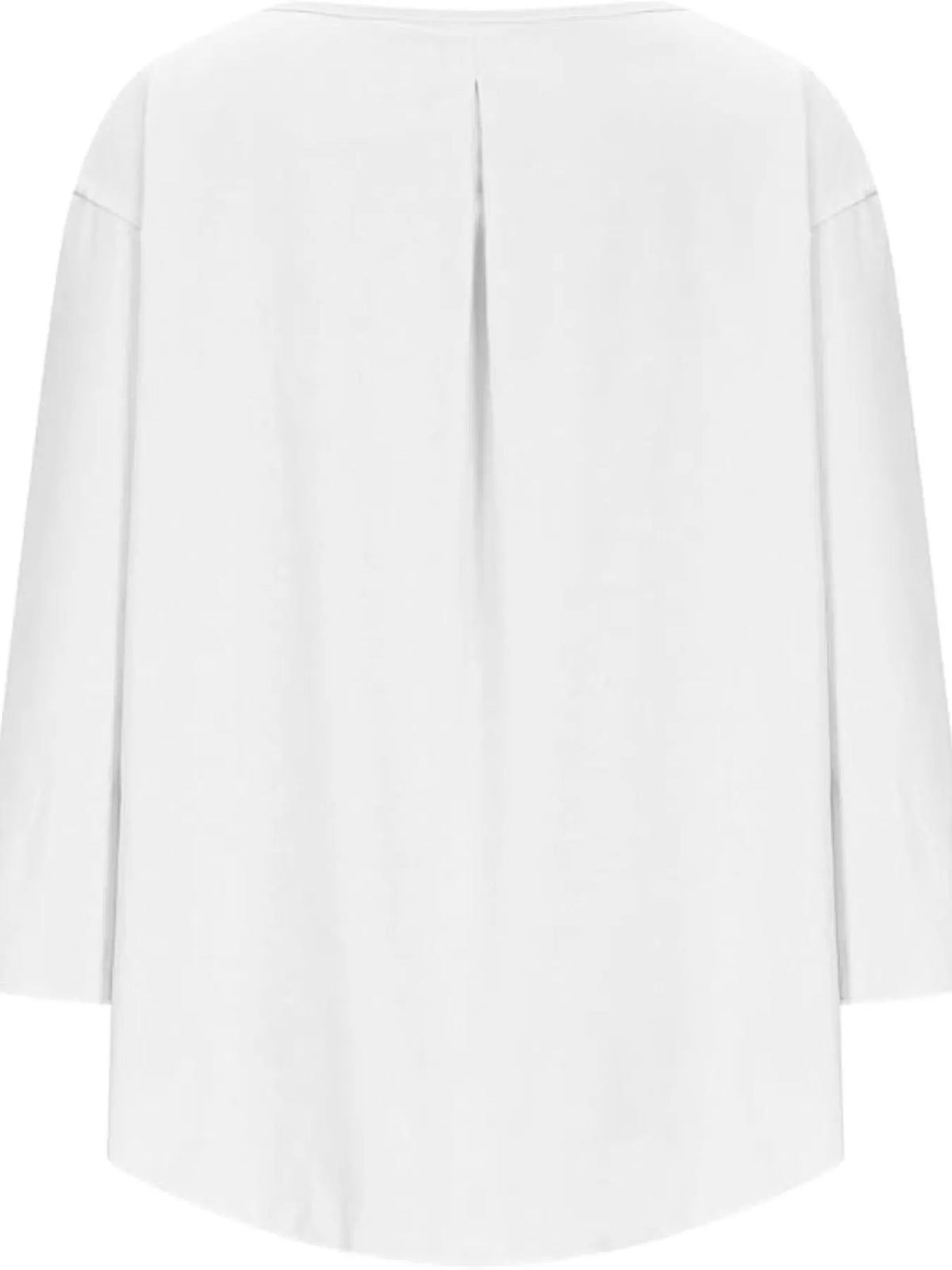 Full Size Round Neck Relaxed Fit Blouse Plus Size