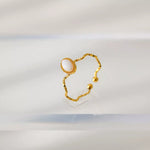 18K Gold-Plated Wave Open Ring