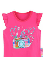 Children's Camera Embroidered Top and Shorts Set