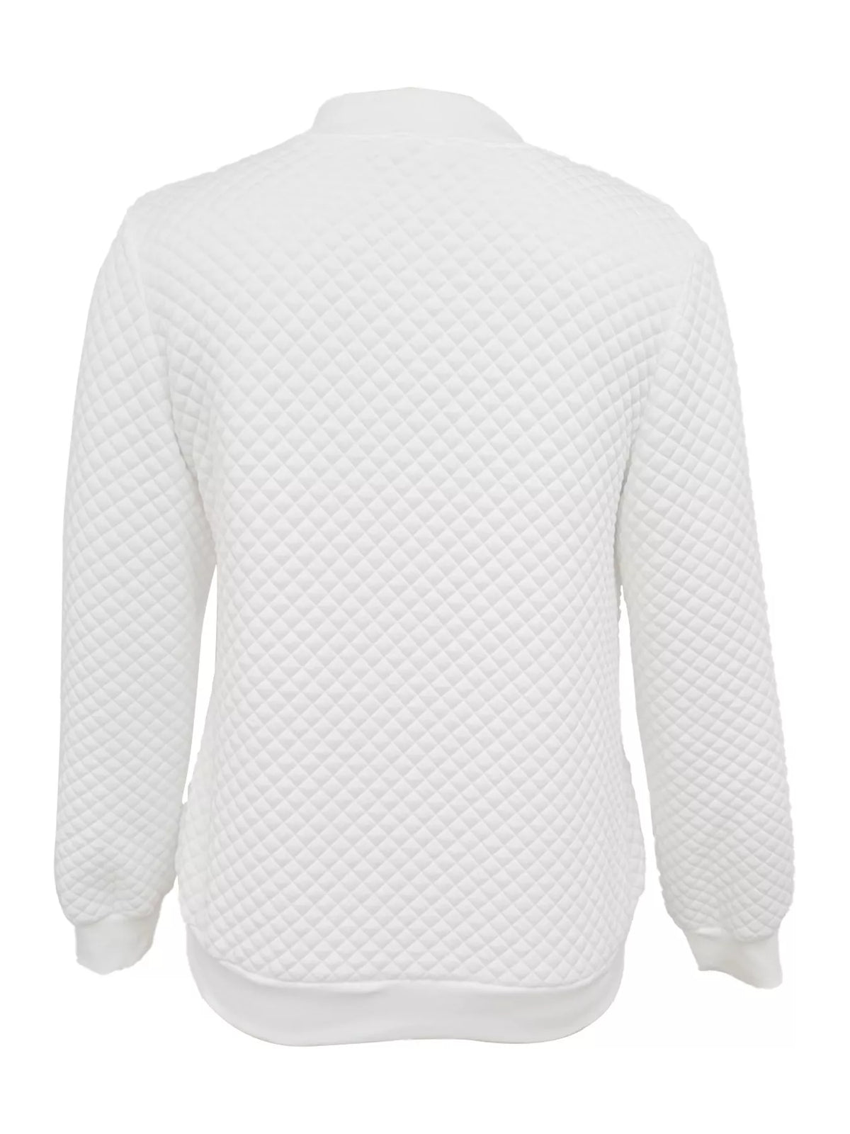 Textured Zip Up Long Sleeve Jacket