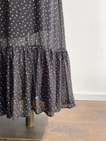 Plus Size Floral Embroidered Polka Dot Maxi Dress