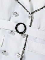 Children's Double Breasted Belt Dress