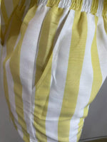 Striped Button Up Top and Shorts Set