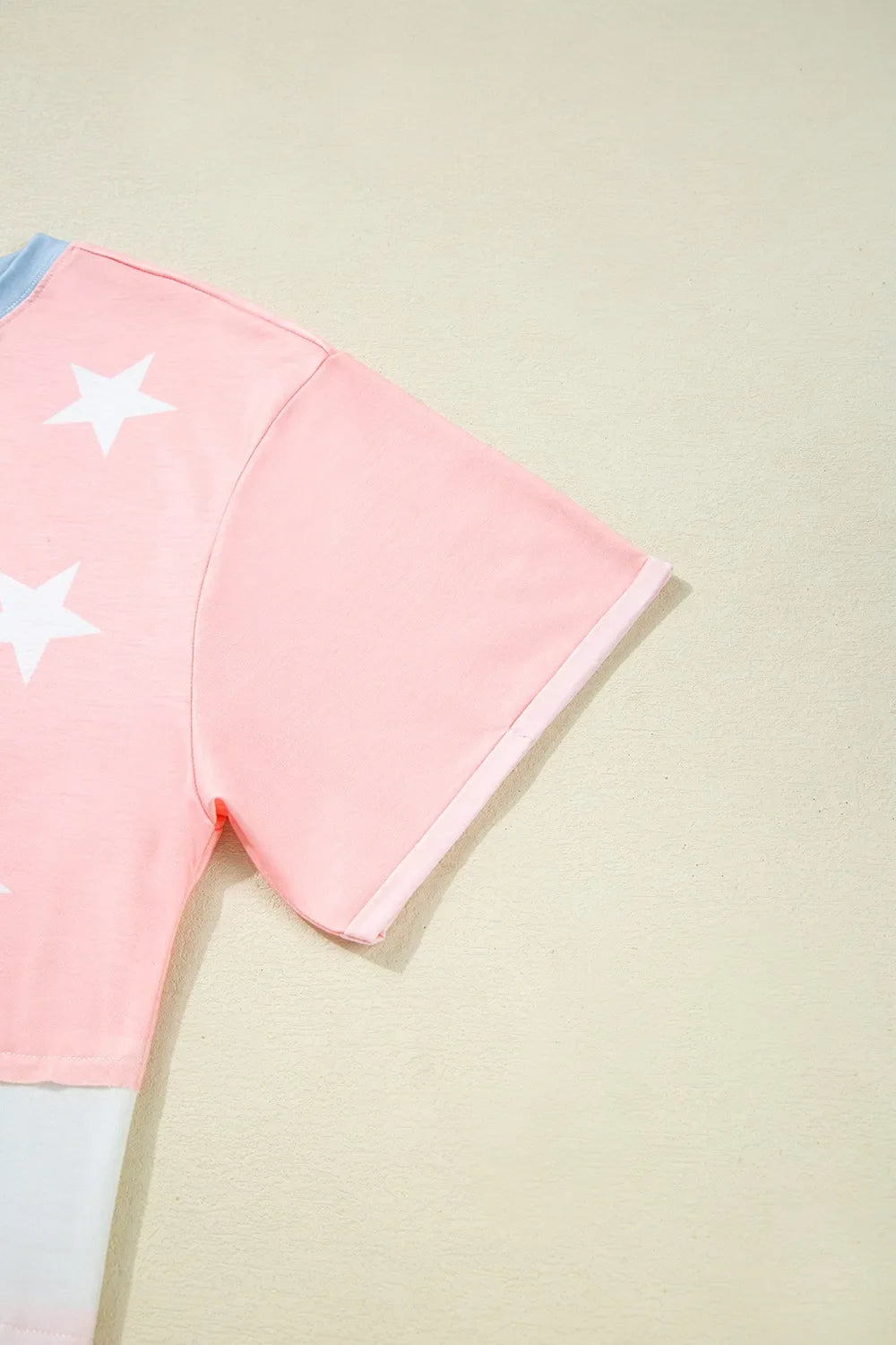 Patriotic Star Color Block T-Shirt