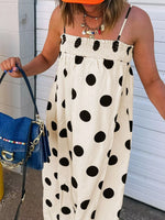 Polka Dot Spaghetti Strap Maxi Dress