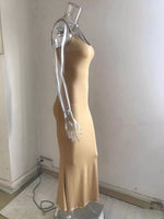 Spaghetti Strap Bodycon Maxi Dress