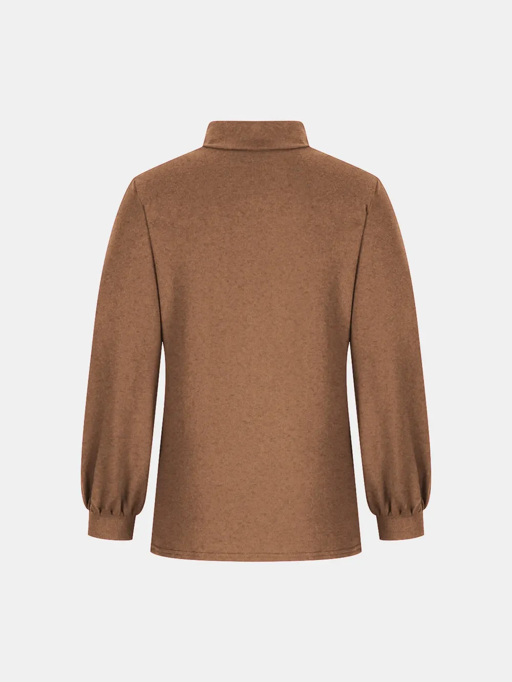 Full Size Mock Neck Long Sleeve T-Shirt