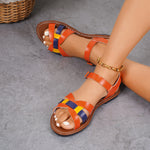Woven Strap Buckle Sandals
