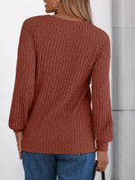 Ribbed Knit T-Shirt with Lace Shoulder Detail