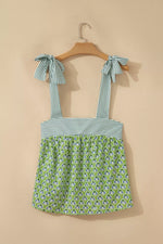 Tie-Strap Floral Print Tank