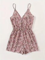Floral Print Spaghetti Strap Romper
