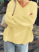V-Neck Long Sleeve Sweater