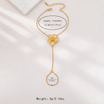18K Gold-Plated Chain Flower Bracelet