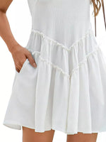 Round Neck Sleeveless Mini Dress