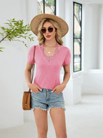 Lace Detail Short Sleeve T-Shirt