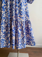 Plus Size Floral Print V-Neck Long Sleeve Maxi Dress