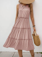 Frill Tiered Midi Dress