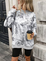 Camouflage Print Mock Neck Sweatshirt