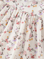 Children's Floral Print Ruffle Collar Dress