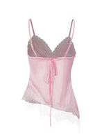 Lace Trimmed Satin Cami