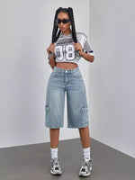 High Waist Denim Shorts
