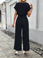 Tie Waist Wide Leg Jumpsuit