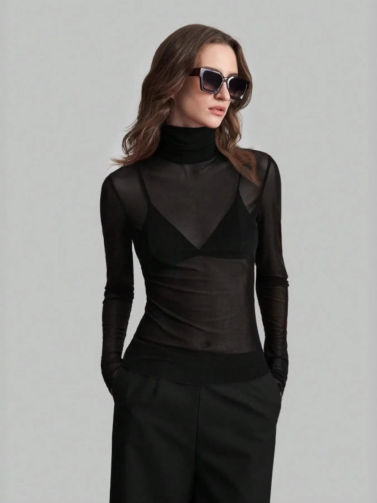 Turtleneck Long Sleeve Top