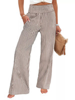 Striped Wide-Leg Pants