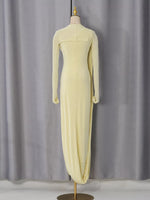 One-Shoulder Draped Maxi Dress