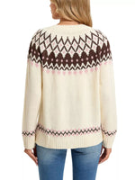Fair Isle Patterned Button-Down Knit Cardigan