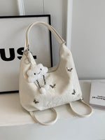 Convertible Cloud Charm Decor Shoulder Bag