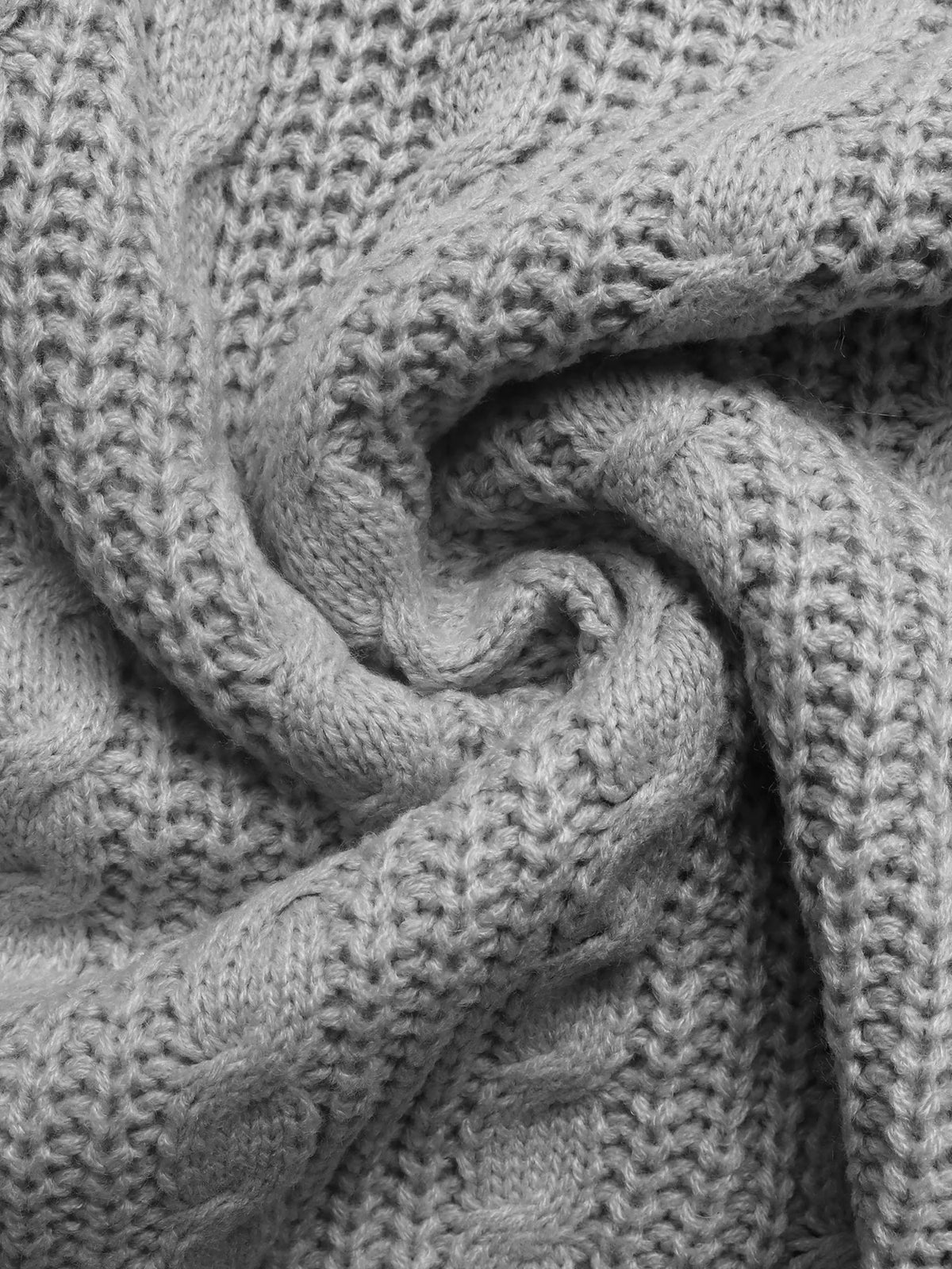 Cable Knit Half Zip Sweater