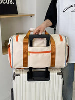 Multi-Pocket Color-Block Travel Bag