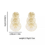 18K Gold-Plated Geometric Drop Earrings