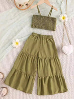 Children's Smocked Bow Cami and Pants Set