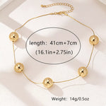 Golden Sphere Statement Necklace