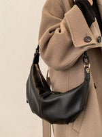 Leather Crescent Crossbody Bag