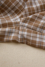 Plaid Print Tie Detail Casual Pants