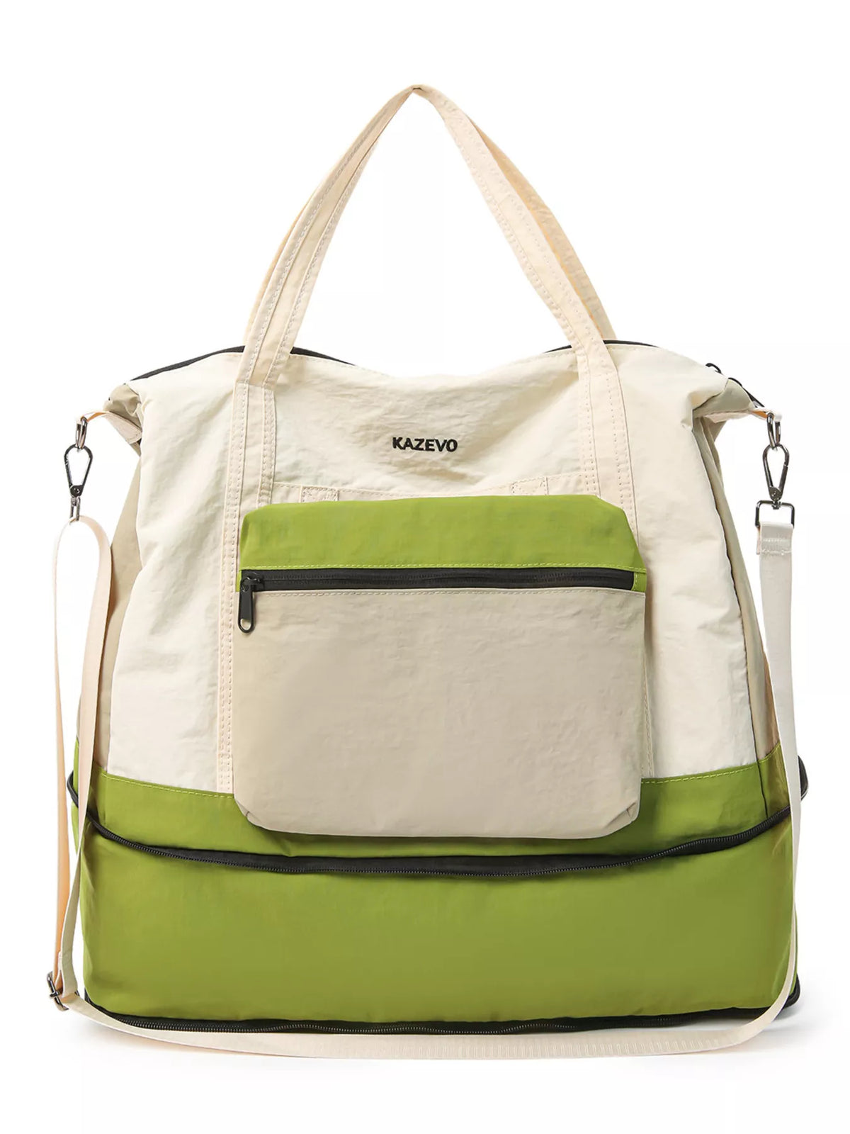 Color Block Nylon Travel Bag
