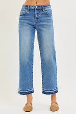 RISEN Full Size Slouchy CroppedBoyfriend Jeans Plus Size