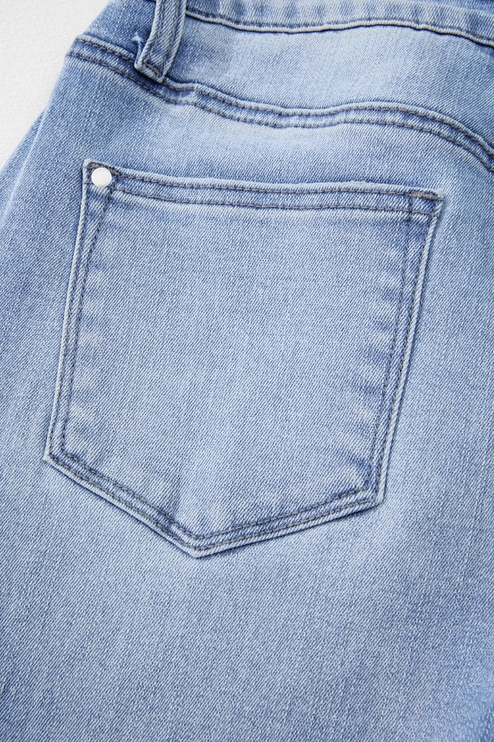 Mineral Wash Raw Hem High Waist Flared Jeans