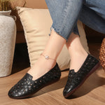 Cutout Round Toe Slip-Ons