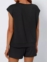 Casual Solid Color T-Shirt and Shorts Set