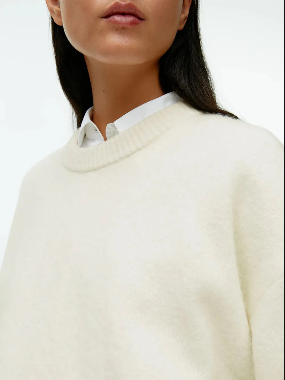 Round Neck Drop Shoulder Sweater