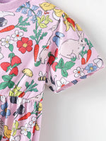 Children's Printed Round Neck Dress