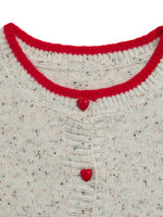 Contrast Trim Button Up Long Sleeve Cardigan