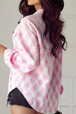 Geometric Print Textured Flap Pocket Shacket