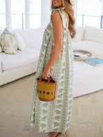 Elegant Floral Print Tie-Shoulder Dress